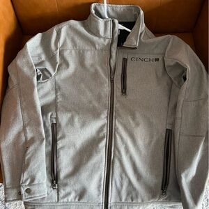 Cinch Men's Concealed Carry Textured Stone Grey Jacket MWJ1539001 Medium